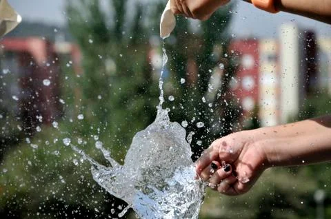 Balloon explosion Stock Photos