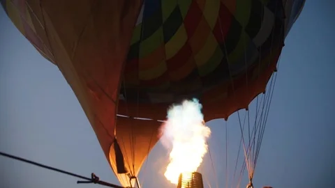 Balloon filled with hot air Stock Footage 85602053