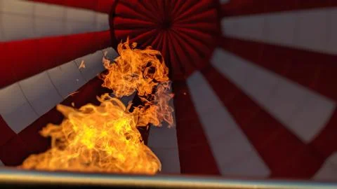 Balloon flame in the sky Stock Photos