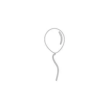 Balloon. flat vector icon Stock Illustration