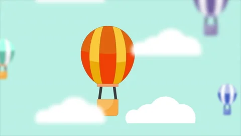 A Balloon Flies Into The Sky Between The Clouds Stock Footage 232802381