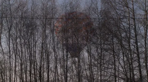 Balloon floating above the ground. Stock Footage 68782773