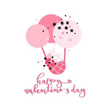 Balloon with flowers Stock Illustration