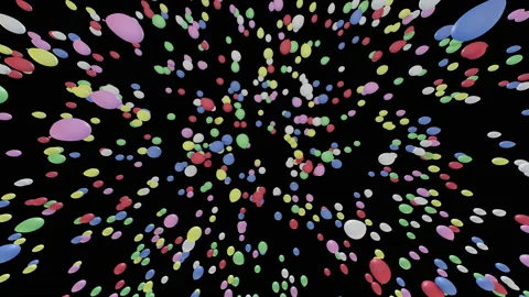 Balloon flying in the sky colorful Ca Black Stock Footage 204877848