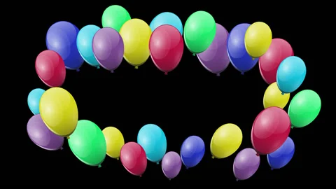 Balloon Frame Stock Footage 130450068