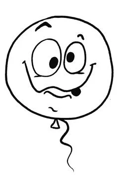 Balloon with funny crazy face Stock Illustration