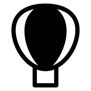 Balloon glyph icon vector illustration isolated on white background Stock Illustration