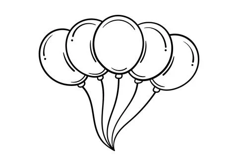 Balloon hand drawing Stock Illustration