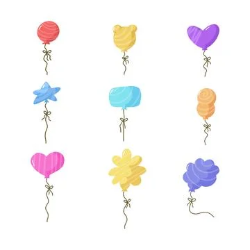 Balloon hand drawn vector illustration Stock Illustration