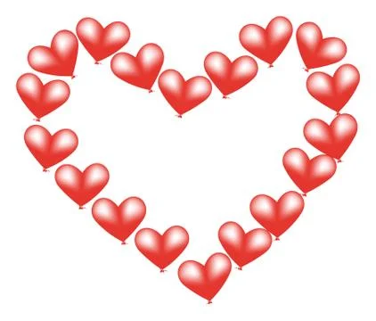Balloon heart 2 Illustrazione stock