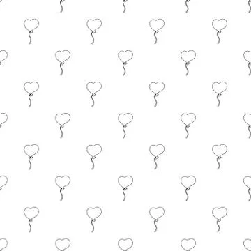 Balloon heart pattern vector seamless イラスト素材