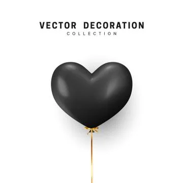 Balloon heart shape isolated on white background. Stock Illustration
