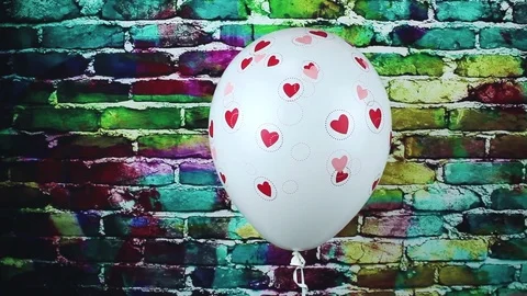 Balloon with hearts Stock Footage 84718492
