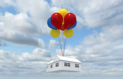 Balloon House Stock Illustration