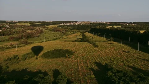 Balloon Hovering Above The Forest. Aerial View Stock-Footage 112151439