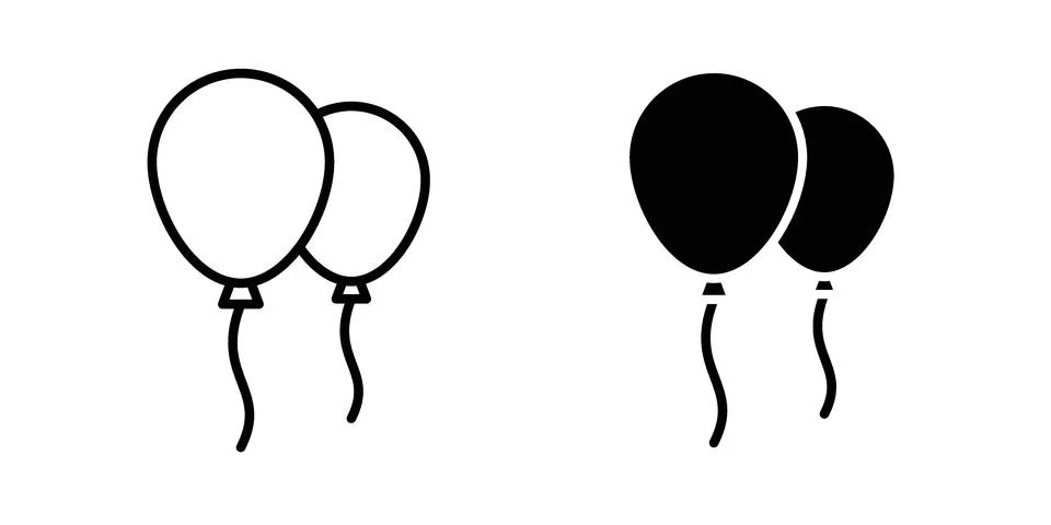 Balloon icon for design projects and web UI Stock Illustration