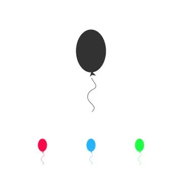 Balloon icon flat. Stock Illustration