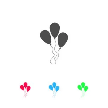 Balloon icon flat. Stock Illustration