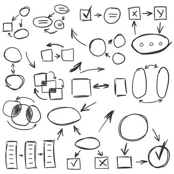 Balloon icon in hand drawn style. Round shaped handmade doodle vector illus.. Stock Illustration