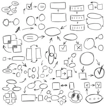Balloon icon in hand drawn style. Round shaped handmade doodle vector illus.. Illustrazione stock