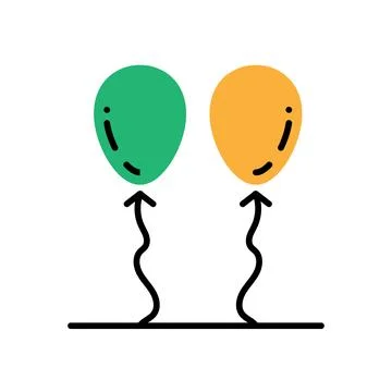 Balloon icon logo design template isolated illustration Stock Illustration