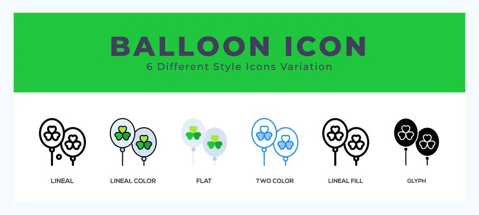 Balloon icon set. Design elements for logo 库存插图