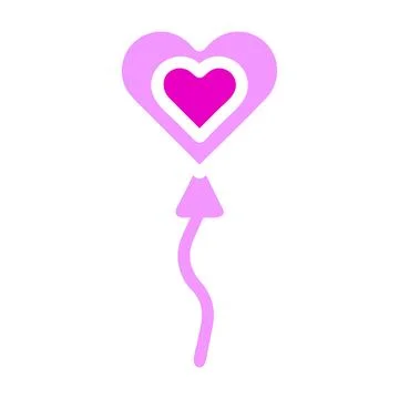 Balloon icon solid pink colour mother day symbol illustration. Illustrazione stock