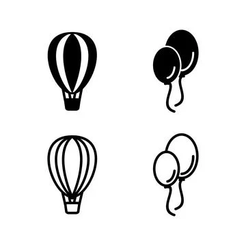 Balloon icon vector. air balloon icon isolated Stock Illustration