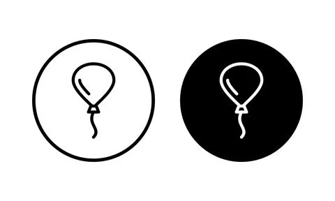 Balloon icon vector illustration. Party balloon sign and symbol Stock Illustration
