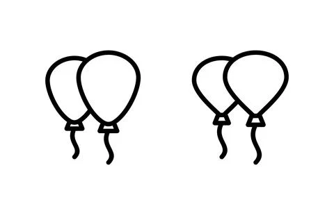 Balloon icon vector illustration. Party balloon sign and symbol Stock Illustration