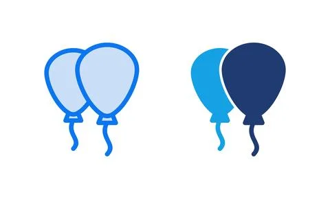 Balloon icon vector illustration. Party balloon sign and symbol Stock Illustration