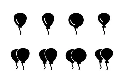Balloon icon vector illustration. Party balloon sign and symbol Stock Illustration