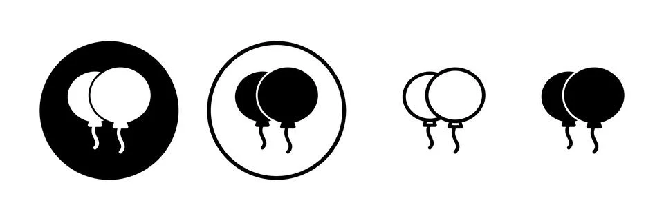 Balloon icon vector illustration. Party balloon sign and symbol Stock Illustration