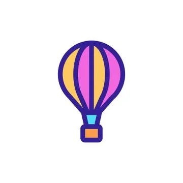 Balloon icon vector. Isolated contour symbol illustration 스톡 일러스트