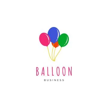 Balloon icon vector logo template illustration design Stock Illustration
