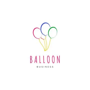Balloon icon vector logo template illustration design Stock Illustration