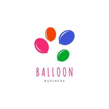 Balloon icon vector logo template illustration design Stock Illustration