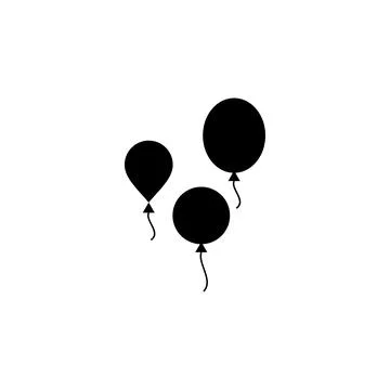 Balloon icon vector. party balloon icon decoration birthday vector. Balloon.. Stock Illustration
