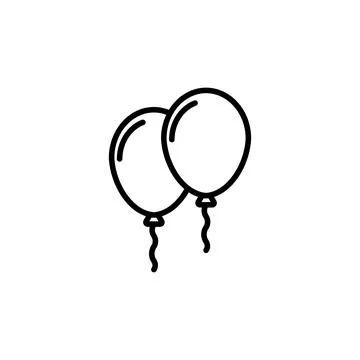 Balloon icon vector. party balloon icon decoration birthday vector. Balloon.. Stock Illustration