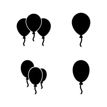 Balloon icon vector. Party balloon sign and symbol Stock Illustration