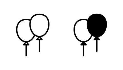 Balloon icon vector. Party balloon sign and symbol Stock Illustration