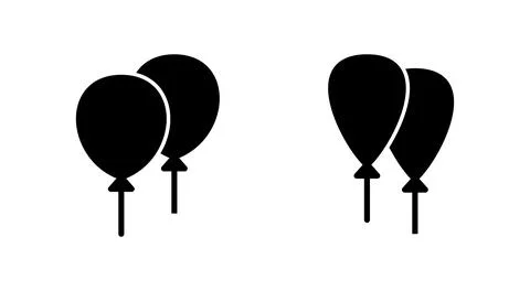 Balloon icon vector. Party balloon sign and symbol Illustrazione stock