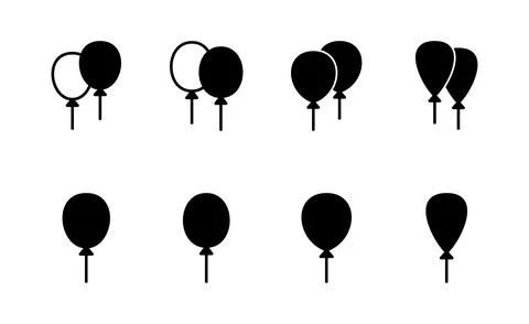 Balloon icon vector. Party balloon sign and symbol Stock Illustration