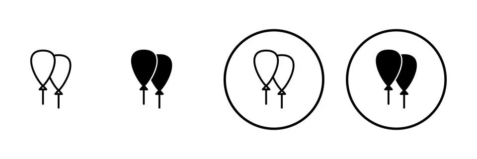 Balloon icon vector. Party balloon sign and symbol Stock Illustration