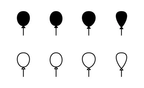 Balloon icon vector. Party balloon sign and symbol Stock Illustration