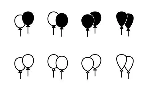 Balloon icon vector. Party balloon sign and symbol Stock Illustration