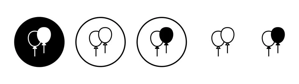 Balloon icon vector. Party balloon sign and symbol Stock Illustration