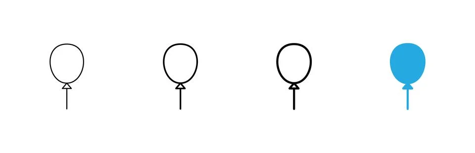 Balloon icon vector. Party balloon sign and symbol Stock Illustration