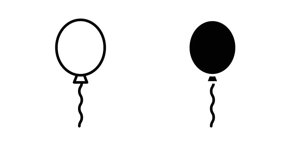 Balloon icon vector symbol graphics Stock Illustration