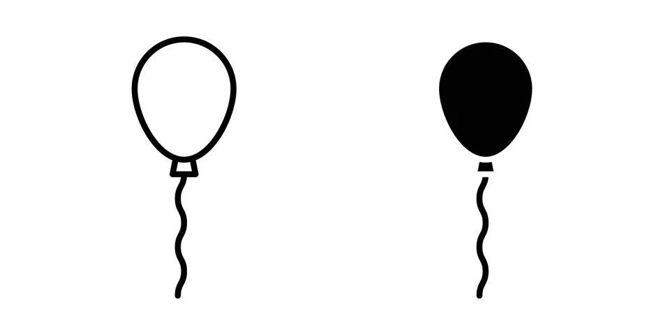 Balloon icon vector, symbol, logo illustrations Stock Illustration